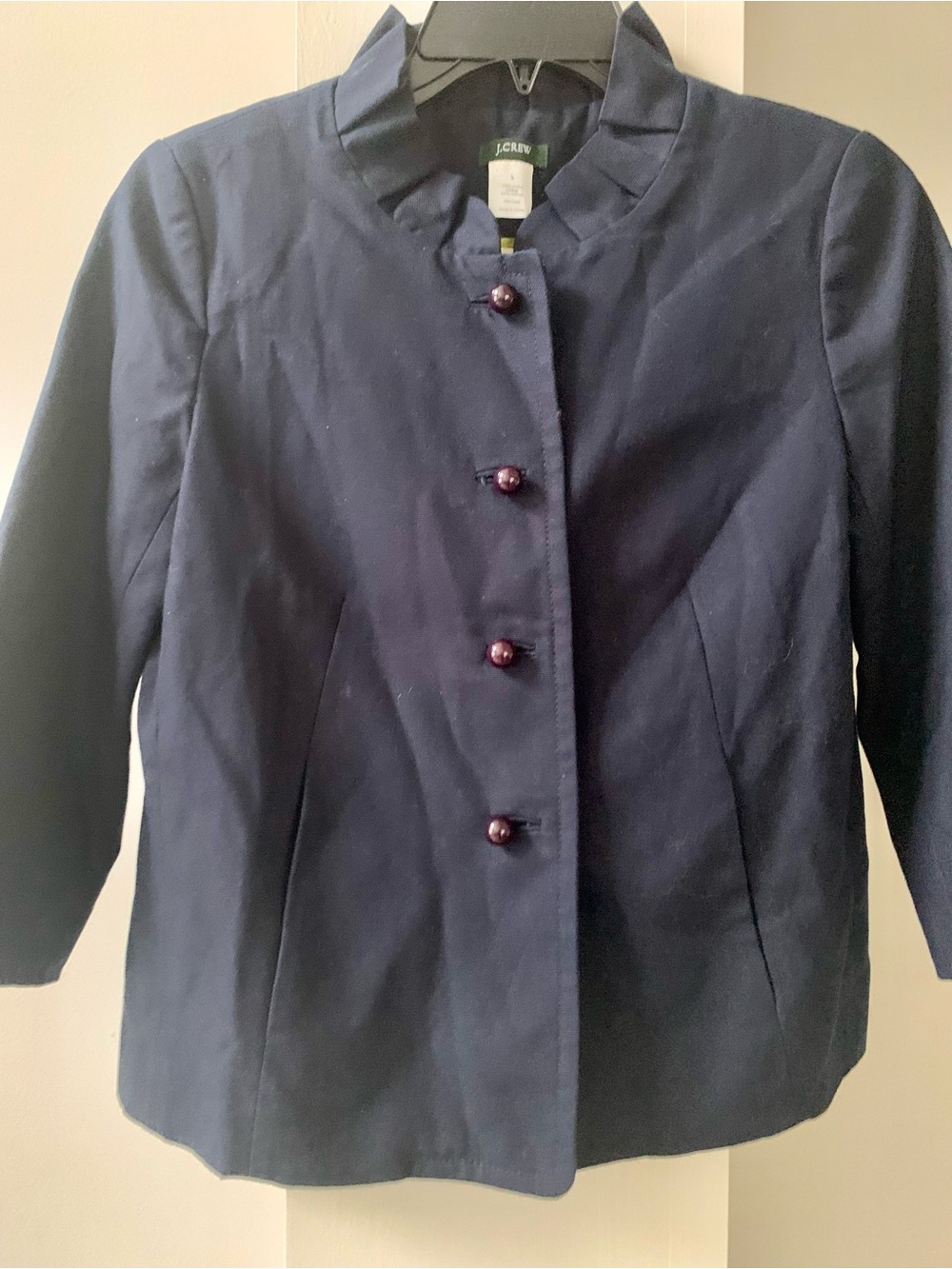 J. Crew Navy Blue Canvas Swing Jacket